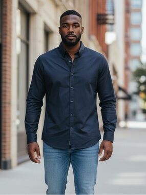 UNTUCKit Slim Navy Button-Down Shirt